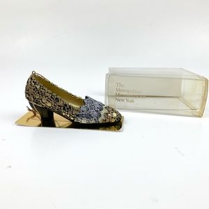 MMA French Sequined Shoe Ornament Roger Vivier for Dior hand painted